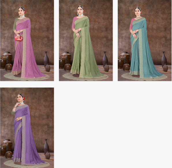 Rani 1928 Colors Vichitra Silk Embroidered Saree wholesale catalog