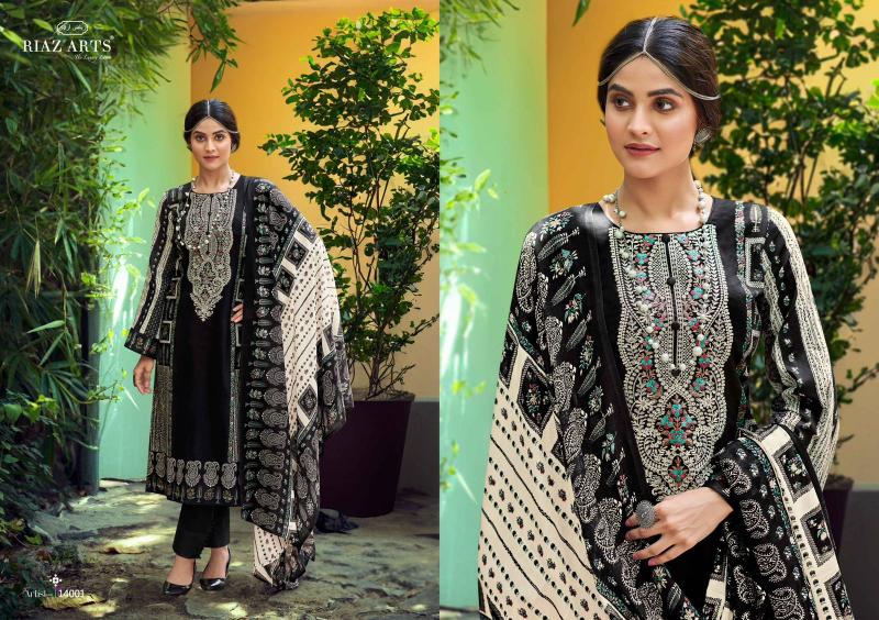 Riaz Arts The Artist Vol 3 Lawn Digital Printed Dress Material Wholesale catalog