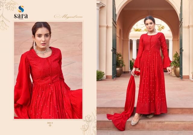 Sara Glamour Chinon Designer Salwar kameez wholesle catalog