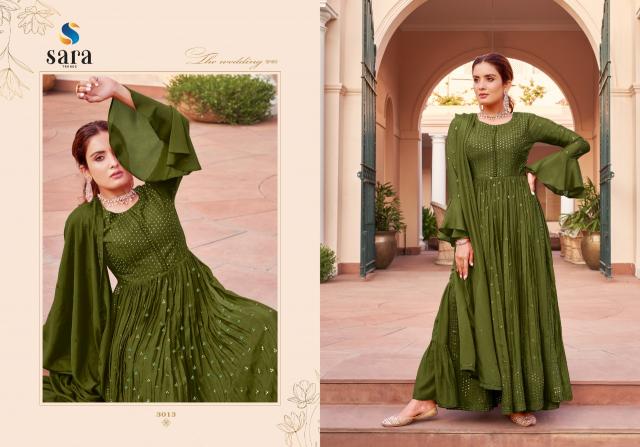 Sara Glamour Chinon Designer Salwar kameez wholesle catalog