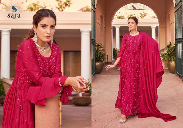 Sara Glamour Chinon Designer Salwar kameez wholesle catalog