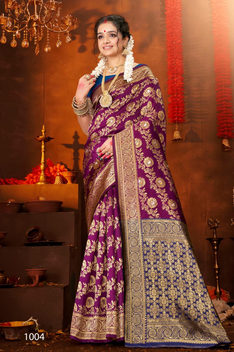 Saroj Anarkali vol.2 lichi silk saree in surat with price wholesale 