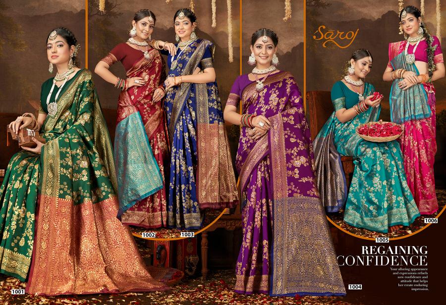 Saroj Anarkali vol.3 lichi silk saree in surat with price wholesale 