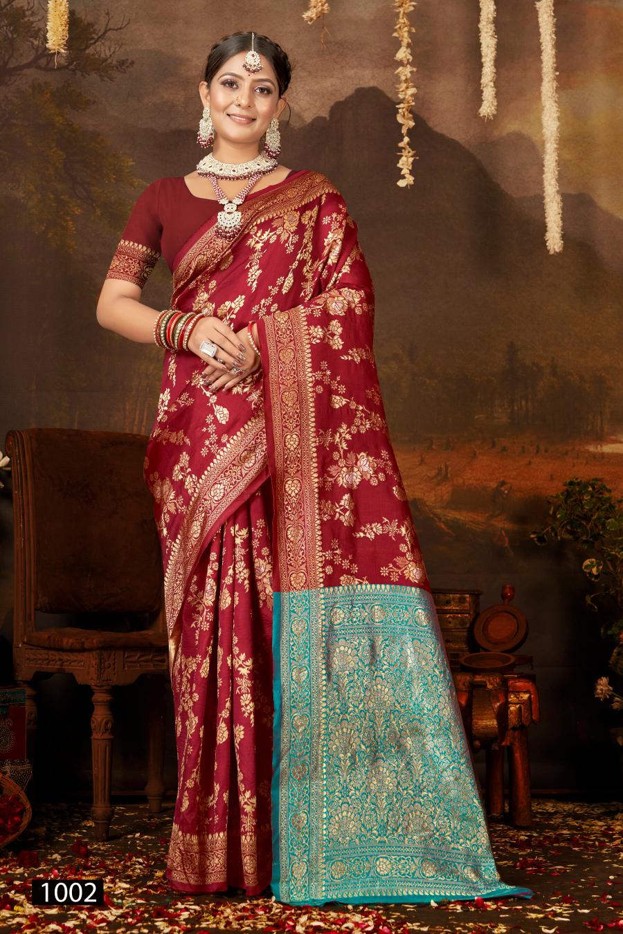 Saroj Anarkali vol.3 lichi silk saree in surat with price wholesale 