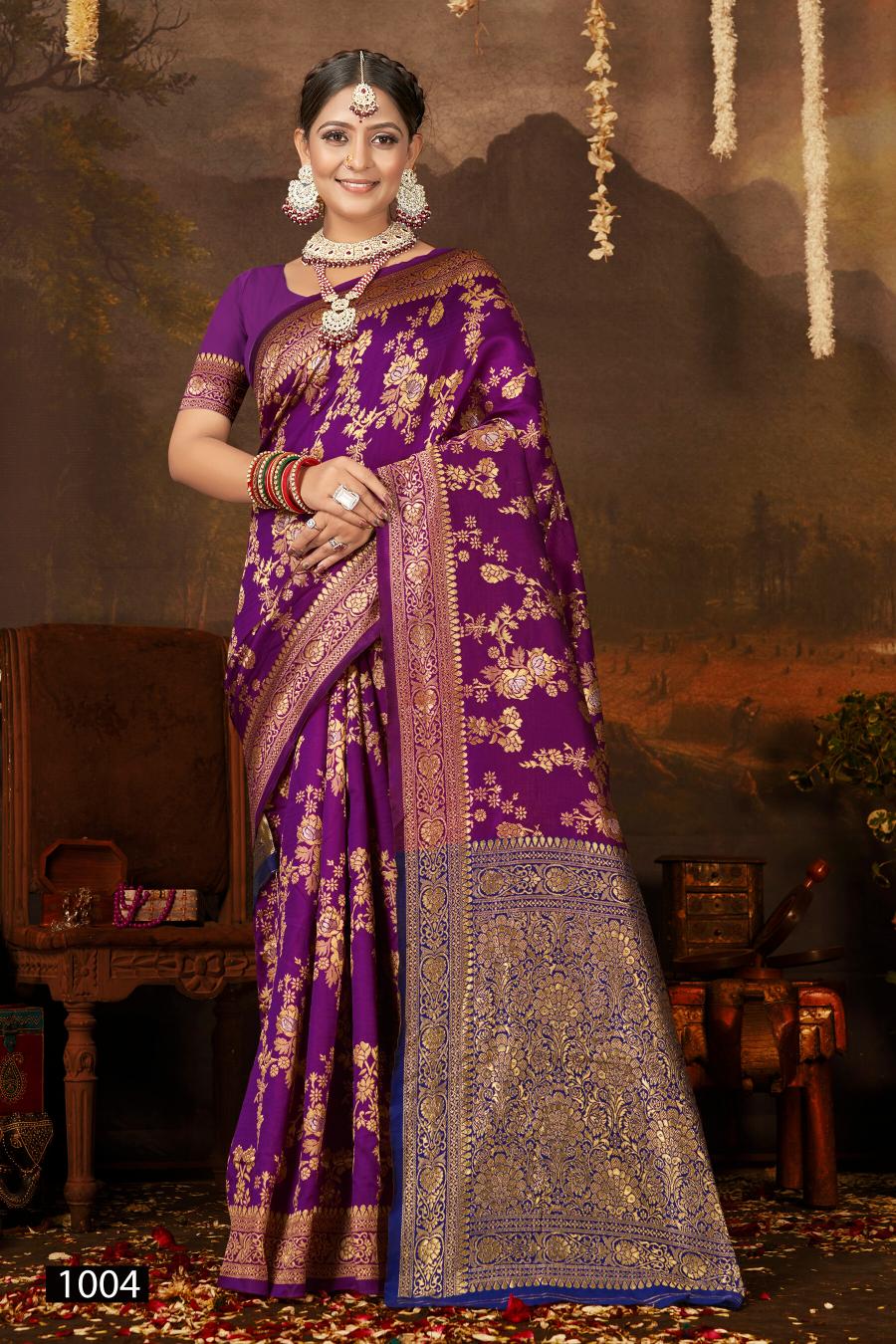 Saroj Anarkali vol.3 lichi silk saree in surat with price wholesale 