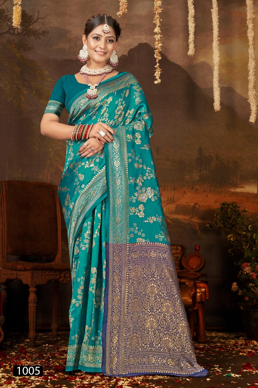 Saroj Anarkali vol.3 lichi silk saree in surat with price wholesale 