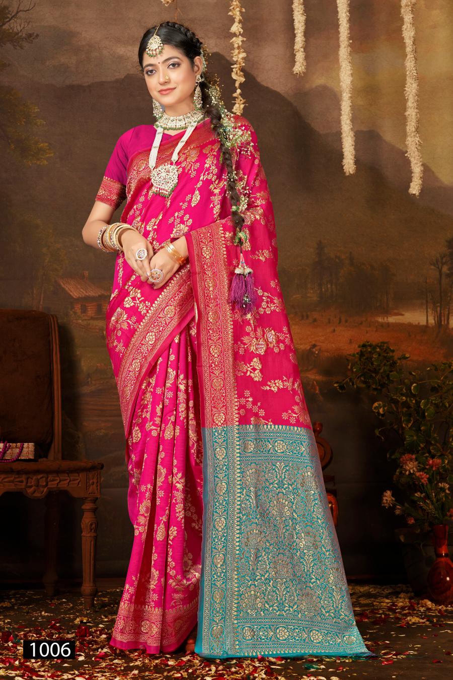 Saroj Anarkali vol.3 lichi silk saree in surat with price wholesale 