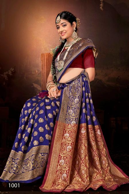 Saroj Anarkali vol.4 lichi silk saree in surat with price wholesale 