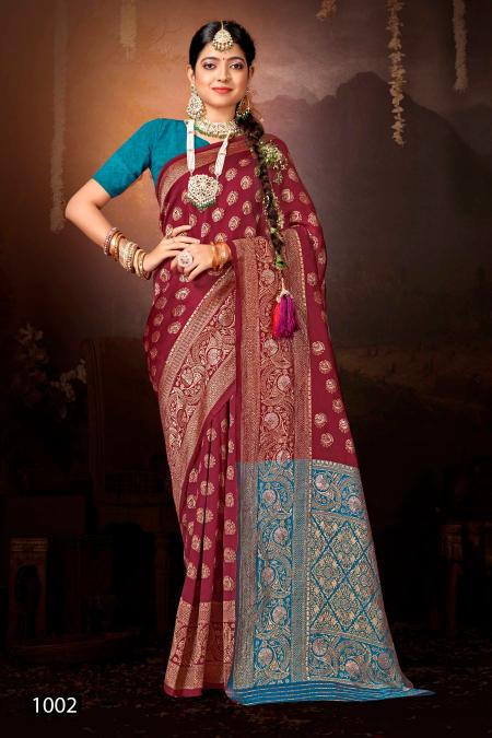 Saroj Anarkali vol.4 lichi silk saree in surat with price wholesale 