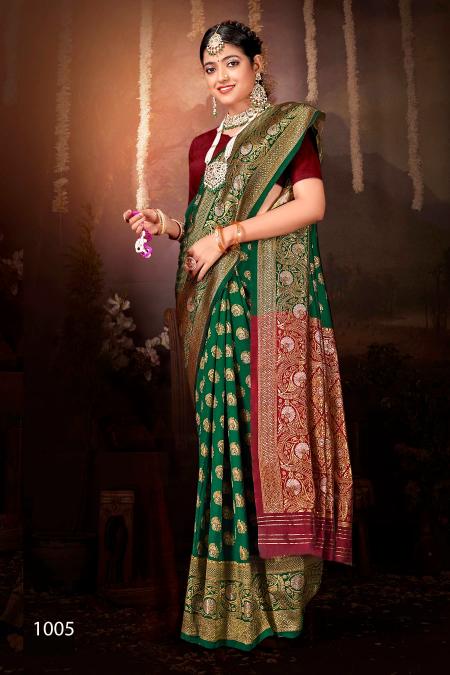 Saroj Anarkali vol.4 lichi silk saree in surat with price wholesale 