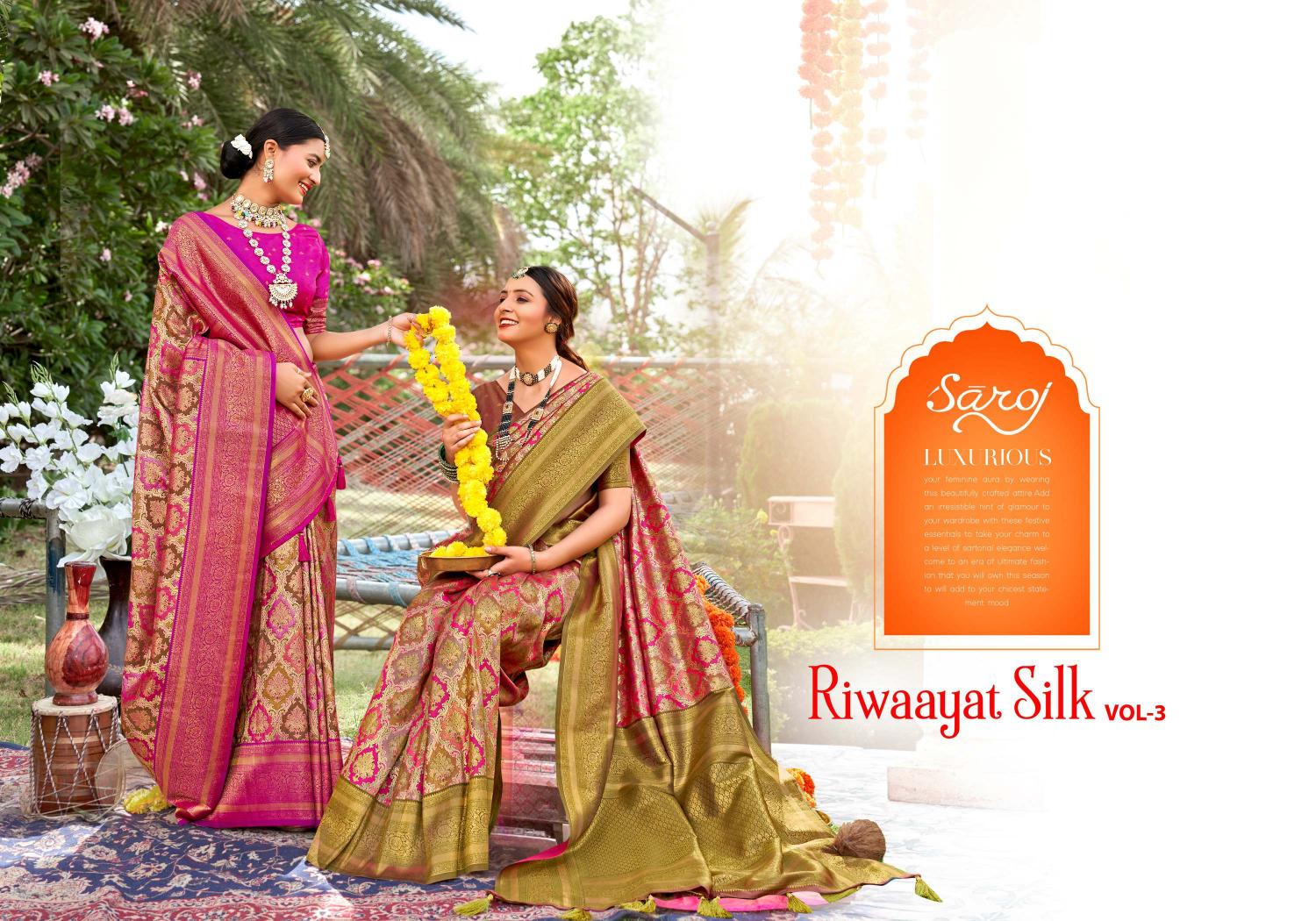 Saroj Riwaayat Vol - 3 silk sareesurat silk saree wholesale market wholesale catalog 