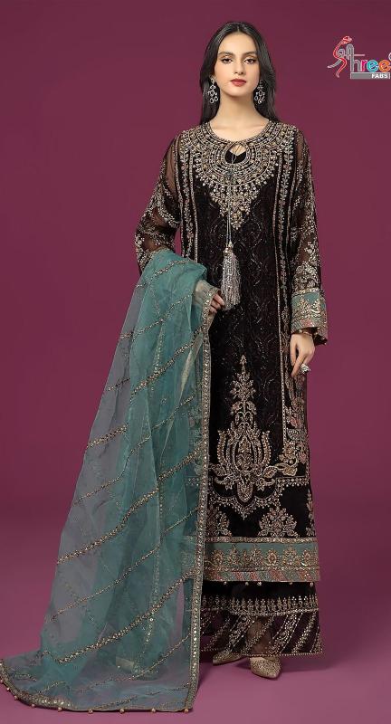 Shree K 5073 Blooming Embroidered Salwar Suits Wholesale Catalog
