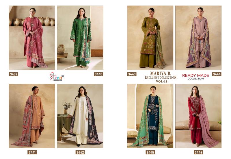 Shree Mariya B Exclusive 11 Ready Made Chiffon Dupatta Pakistani Suit wholesale catalog