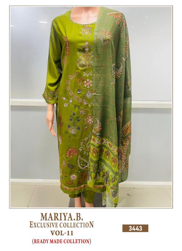 Shree Mariya B Exclusive 11 Ready Made Chiffon Dupatta Pakistani Suit wholesale catalog