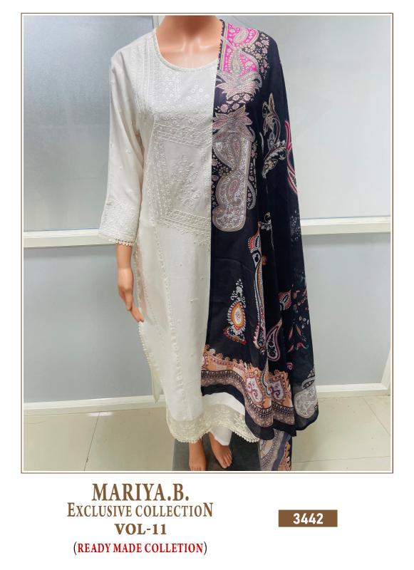 Shree Mariya B Exclusive 11 Ready Made Chiffon Dupatta Pakistani Suit wholesale catalog