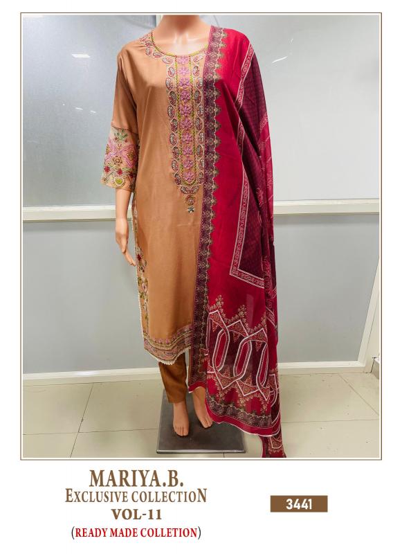 Shree Mariya B Exclusive 11 Ready Made Chiffon Dupatta Pakistani Suit wholesale catalog