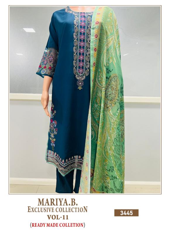 Shree Mariya B Exclusive 11 Ready Made Chiffon Dupatta Pakistani Suit wholesale catalog