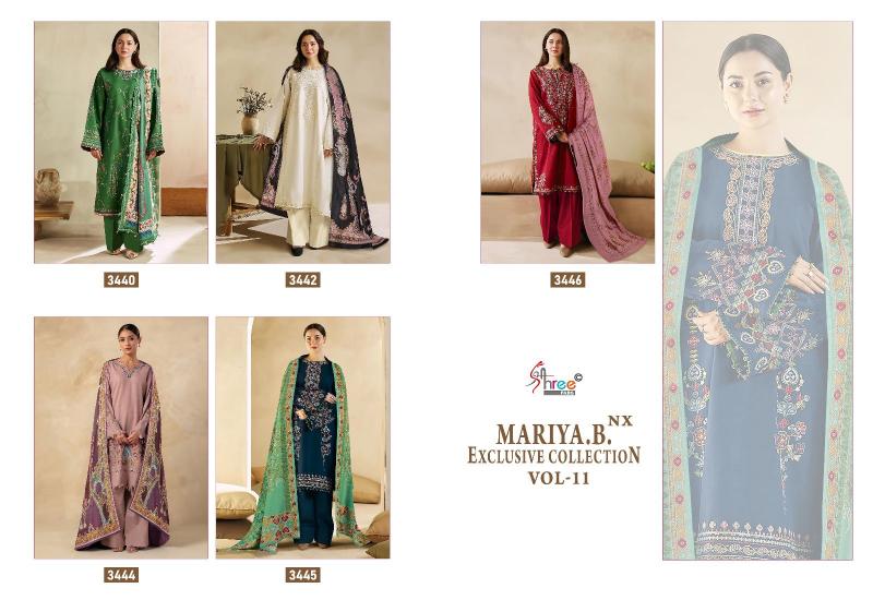 Shree Mariya B Exclusive Collection Vol 11 Nx Chiffon Dupatta Salwar Suit Wholesale catalog