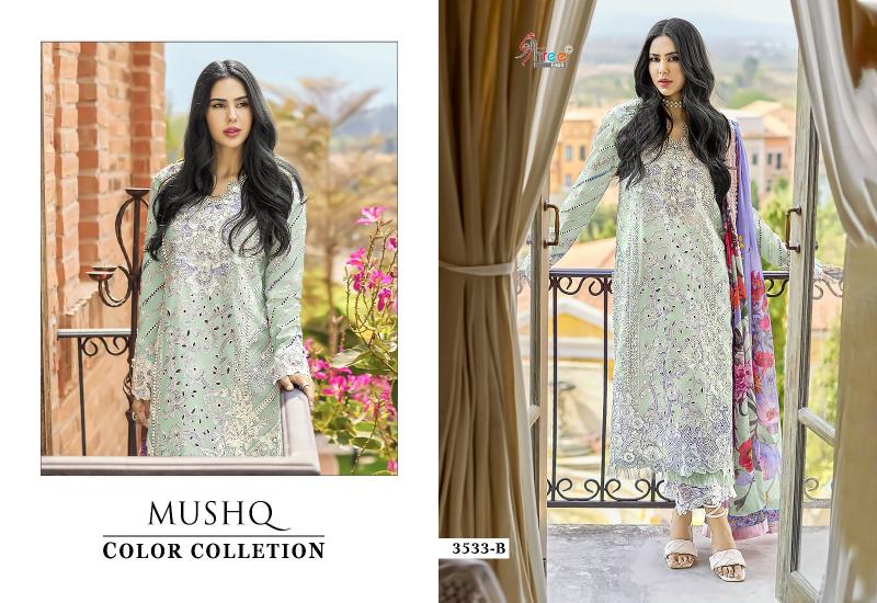 Shree Mushq Color Collection 24 Cotton Dupatta Pakistani Suits wholesale catalog