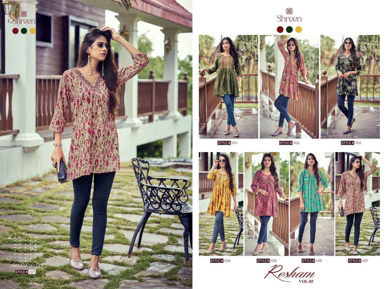 Shreen RESHAM vol-5 Kurti Wholesale catalog