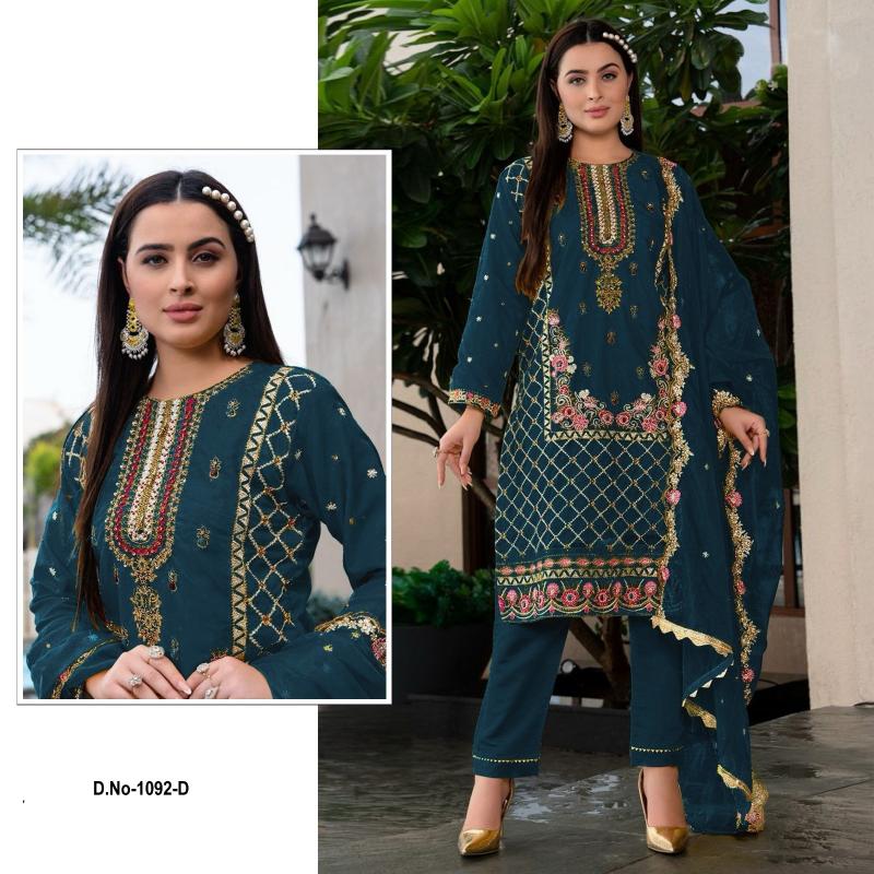 Super Hit 1092 Georgette Embroidy Salwar Suits wholesale catalog