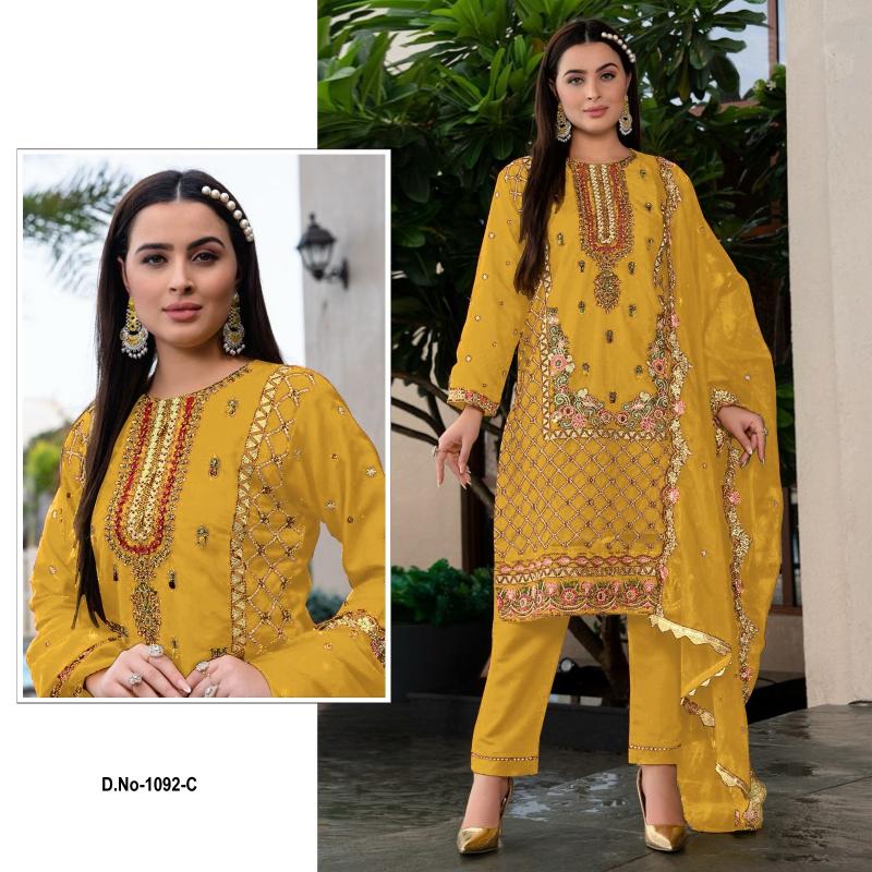 Super Hit 1092 Georgette Embroidy Salwar Suits wholesale catalog