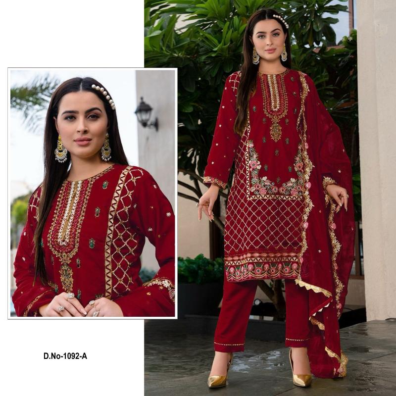 Super Hit 1092 Georgette Embroidy Salwar Suits wholesale catalog
