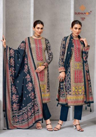 Suryajyoti Kamakshi Vol 1 Jaam Satin Printed Dress Material wholesale catalog