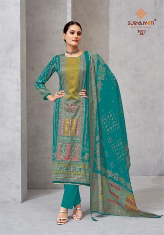 Suryajyoti Kamakshi Vol 1 Jaam Satin Printed Dress Material wholesale catalog