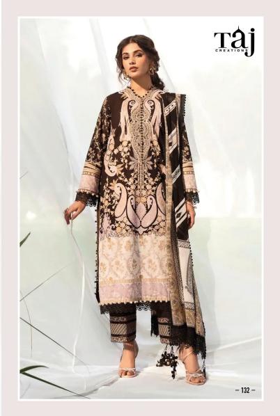 Taj 132 Cotton Dupatta Salwar Suits wholesale catalog