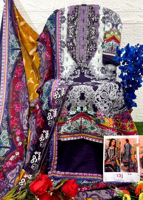 Taj 539 And 540 Chiffon Dupatta Salwar Suits wholesale catalog