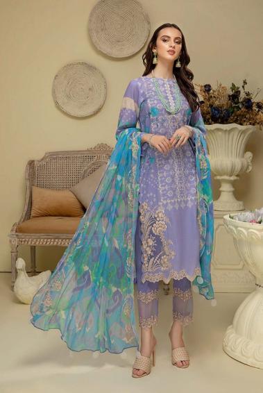 Taj 541 Cotton Dupatta Pakistani suit wholesale catalog