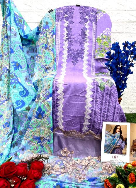 Taj 541 Cotton Dupatta Pakistani suit wholesale catalog