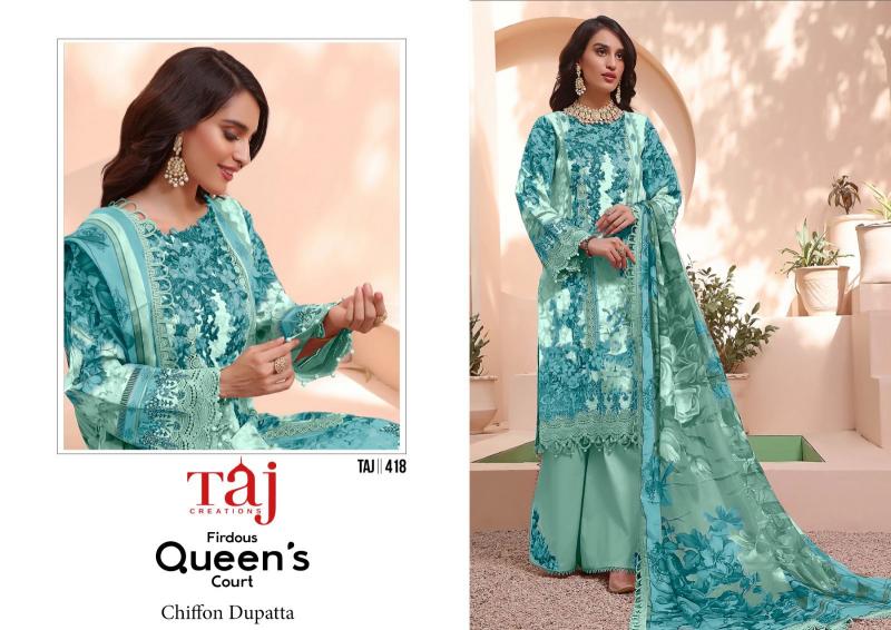 Taj Firdous Queens Court Chiffon Dupatta wholesale salwar kameez online shopping wholesale catalog