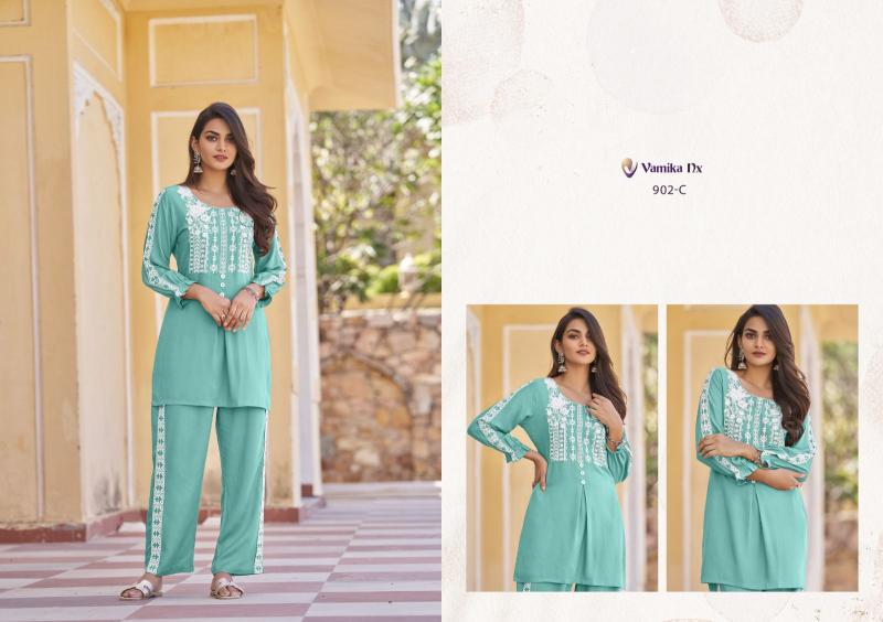 Vamika Nx Vintage Platinum Rayon Co Ord Set wholesale catalog
