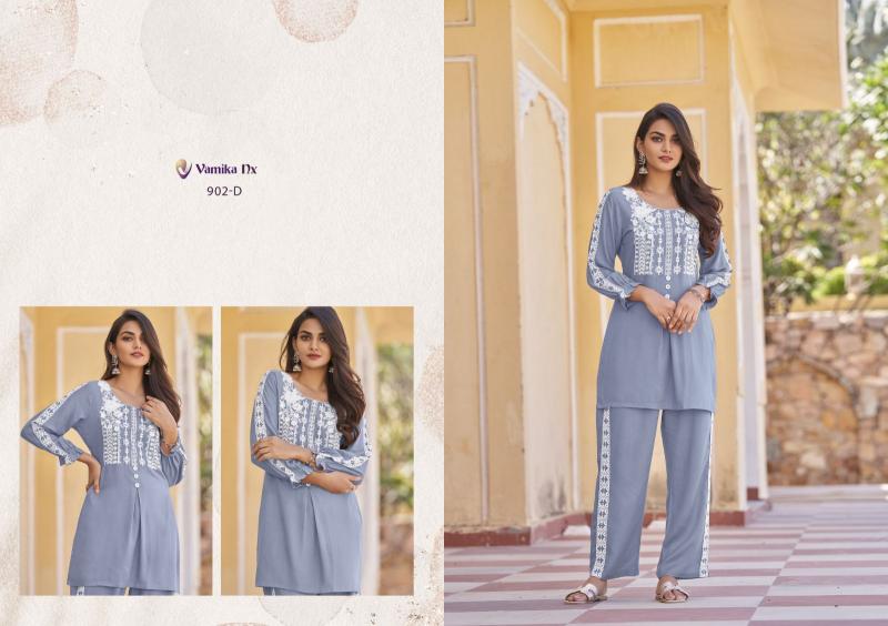 Vamika Nx Vintage Platinum Rayon Co Ord Set wholesale catalog