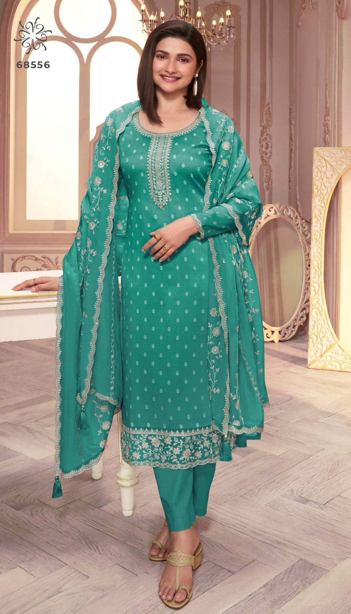 Vinay Kuleesh Purva Embroidered Silk Salwar Kameez wholesale catalog