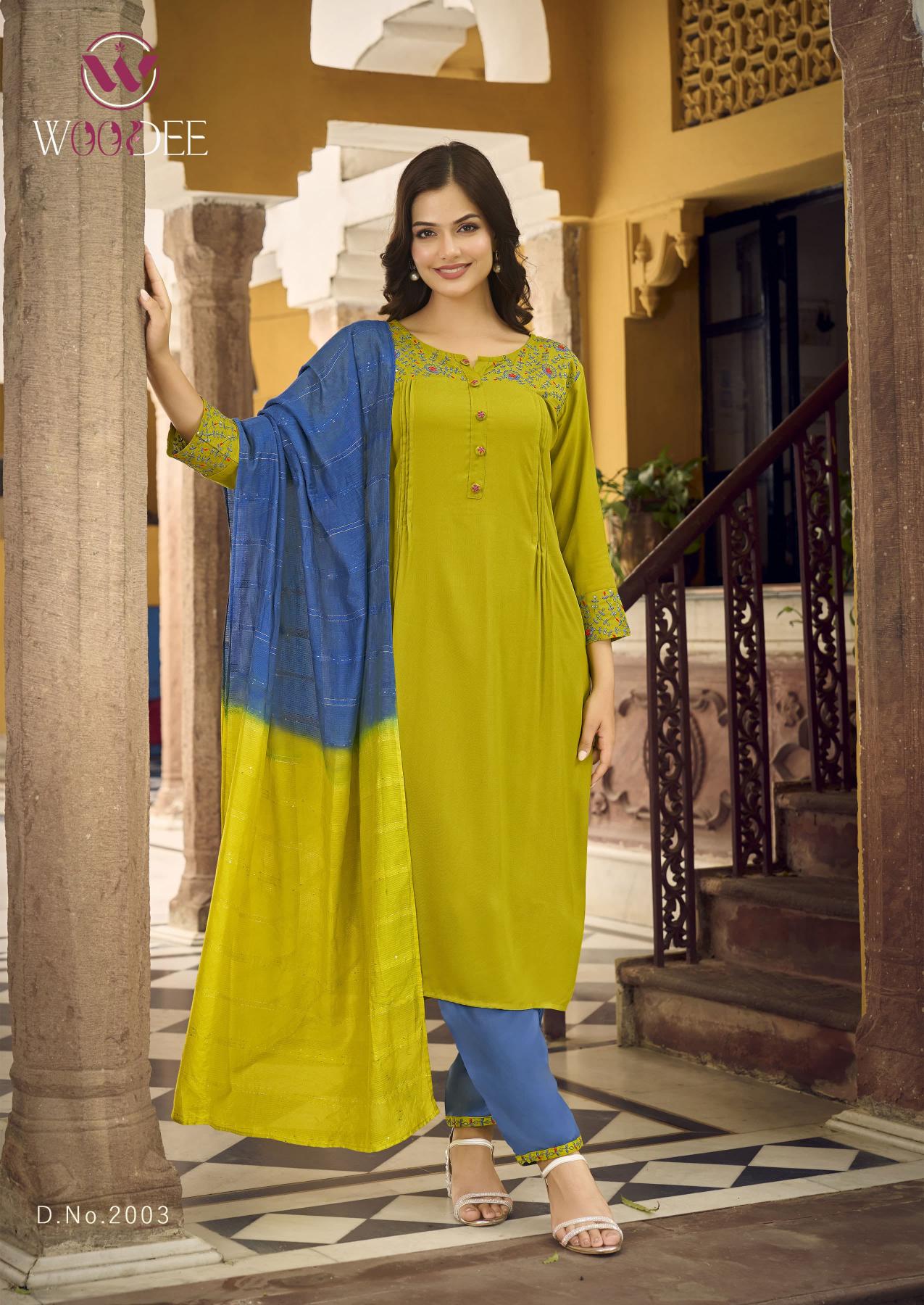 Woodee Golden Pearl Vol 2 Kurti Bottom With Dupatta wholesale catalog