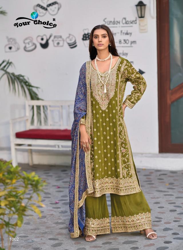 Your Choice Bandhej Designer Chinon Salwar Suits Wholesale catalog