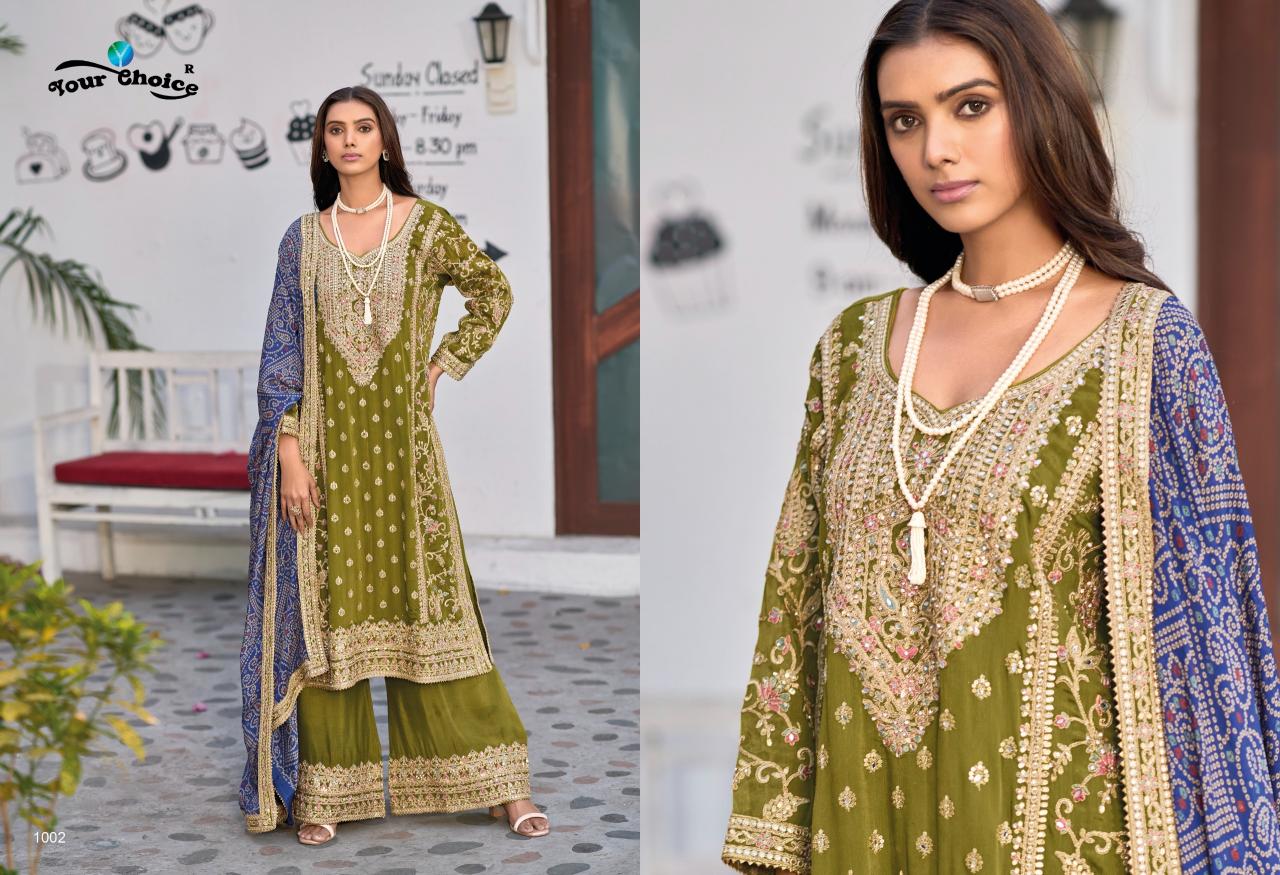 Your Choice Bandhej Designer Chinon Salwar Suits Wholesale catalog