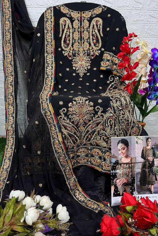 Zaha 10113 Faux Georgette Salwar Kameez wholesale catalog
