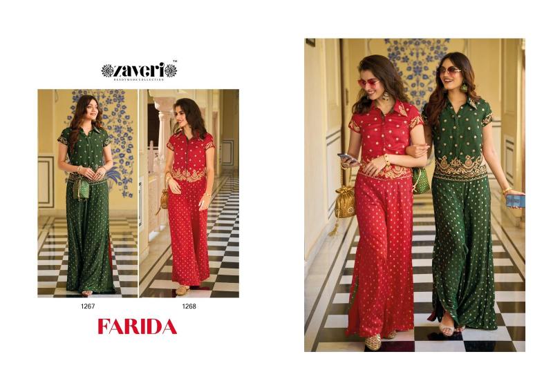 Zaveri Farida Silk Embroidered Co Ord Wholesale catalog
