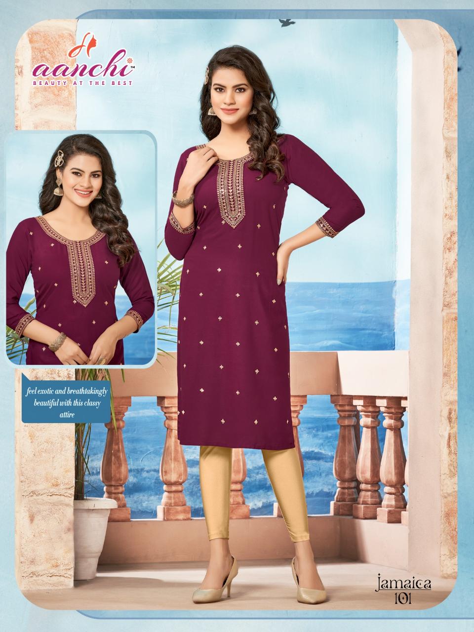 Aanchi JAMAICA Kurti Wholesale Catalog