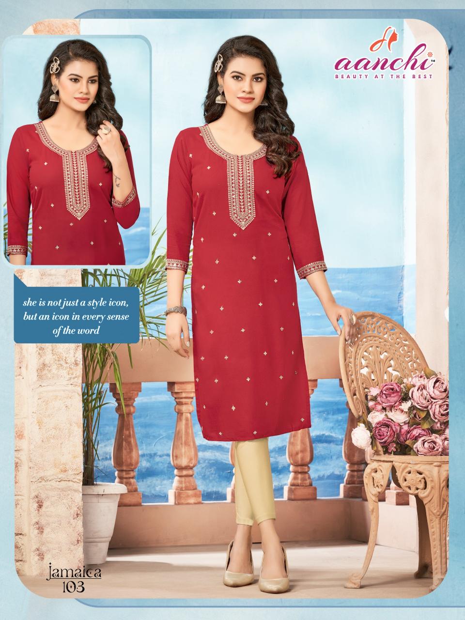 Aanchi JAMAICA Kurti Wholesale Catalog
