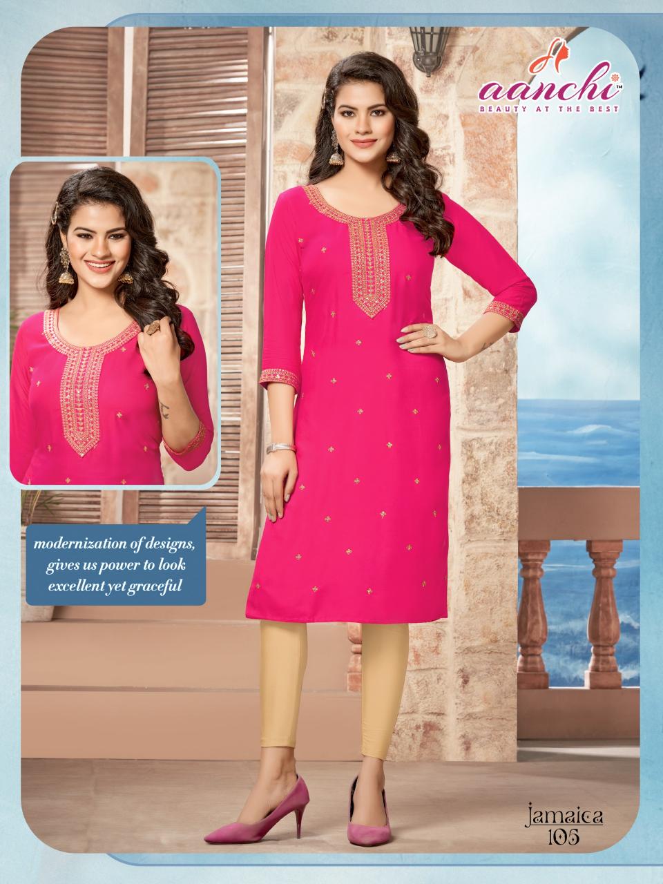Aanchi JAMAICA Kurti Wholesale Catalog
