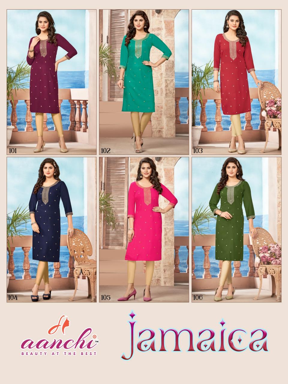 Aanchi JAMAICA Kurti Wholesale Catalog