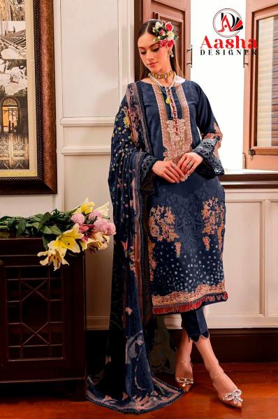 Aasha 1119 Cotton Dupatta Pakistani Suits Wholesale catalog