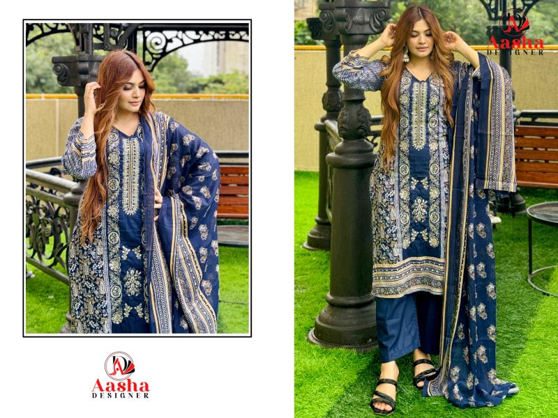 Aasha Riwayat Premium Cotton Dupatta Pakistani Suit  Wholesale catalog