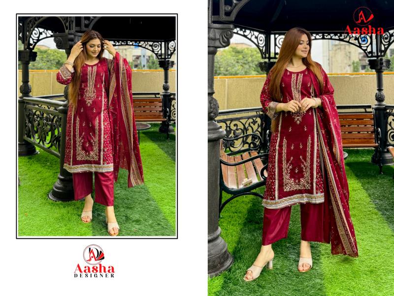 Aasha Riwayat Premium Cotton Dupatta Pakistani Suit  Wholesale catalog
