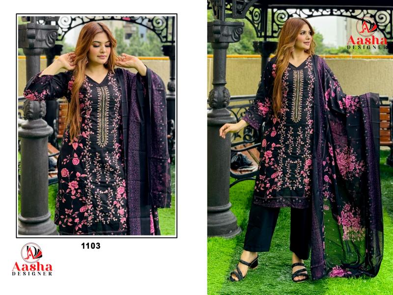 Aasha Riwayat Premium Cotton Dupatta Pakistani Suit  Wholesale catalog